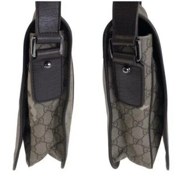 Authentic Gucci GG Sherry Supreme Web Messenger Bag Monogram Flap Ophidia - Picture 9 of 11